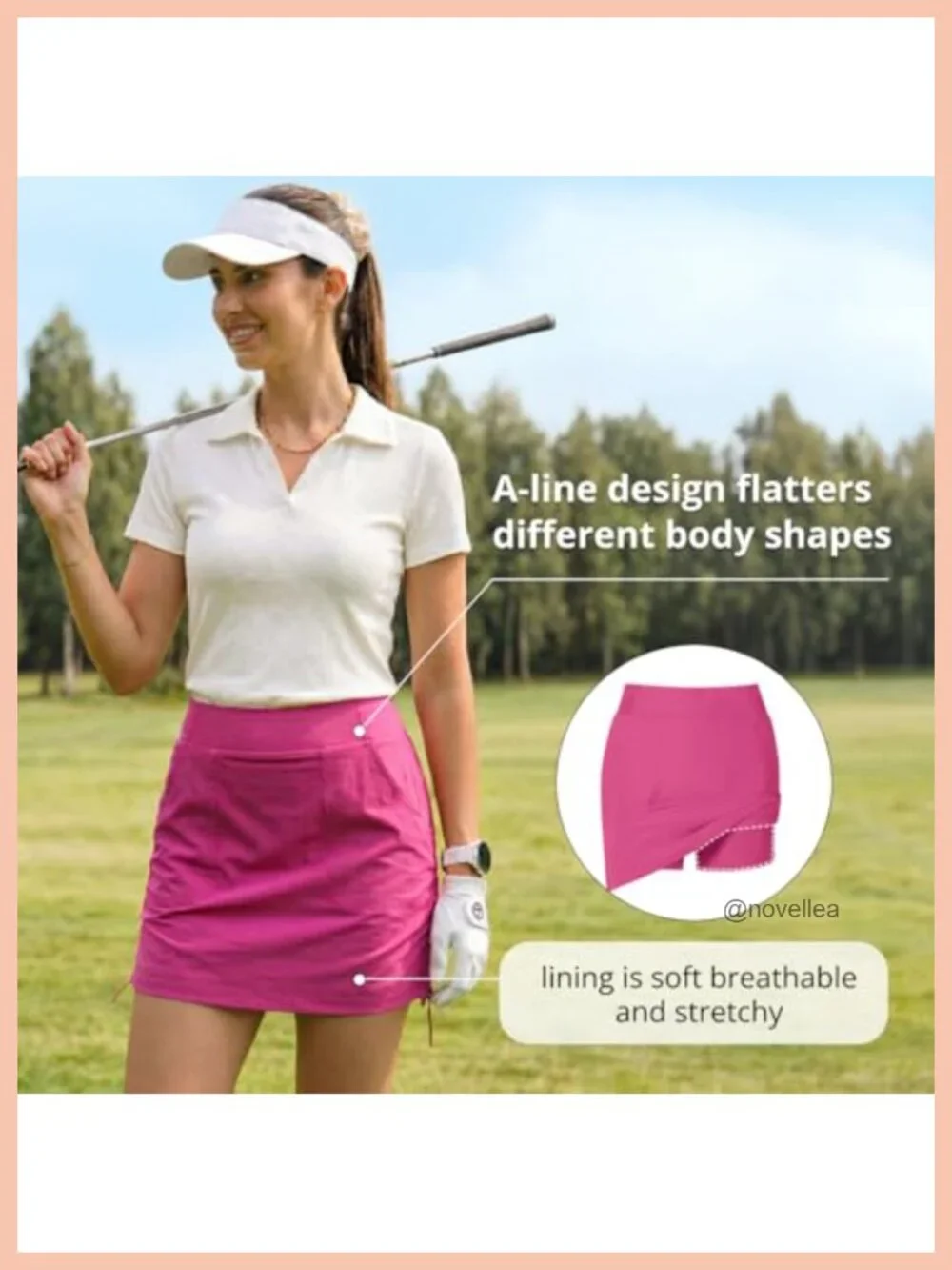 Women's Quick Dry Golf Skort Tummy Control with Pockets